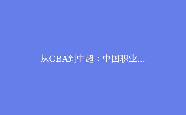 从CBA到中超：中国职业体育的十字路口与未来路径探析 - 4